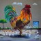 RULED ROOSTER - ACRYLIC ON CANVAS -